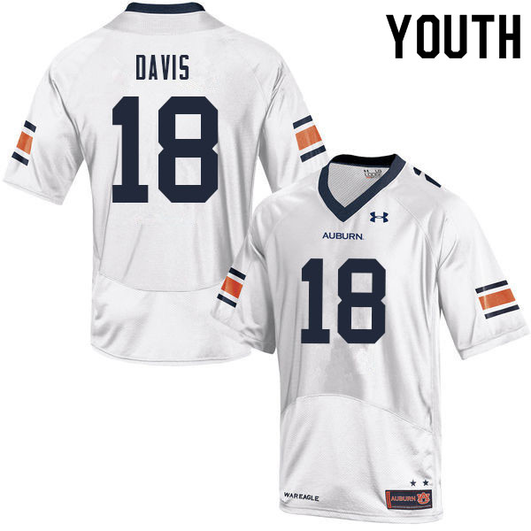 Youth #18 Dematrius Davis Auburn Tigers College Football Jerseys Sale-White
